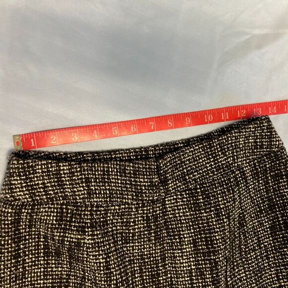 ​Calvin Klein Black White Tweed Pencil Skirt Sz 2 Classic Prep Academia Workwear - Picture 7 of 9